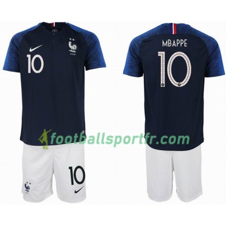 Tenue France MBAPPE 10 2 star Enfant Domicile Coupe du monde 2018 Maillot de Foot
